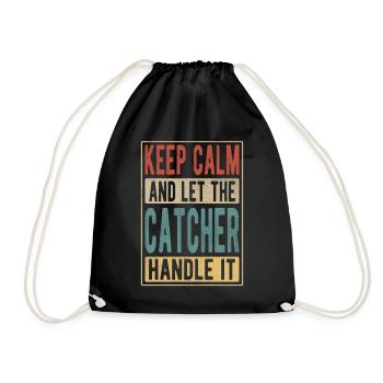 Cadeau rétro Catcher - Sac de sport léger - noir - Devant