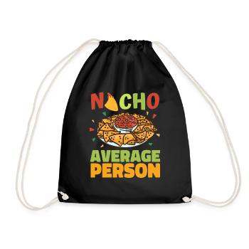 Nacho Salsa Dip Mexikanisch Mexiko Latino - Turnbeutel - Schwarz - Vorne