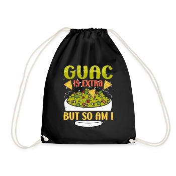 Avocado Guacamole Mexican Mexico Latino - Drawstring Bag - black - Front