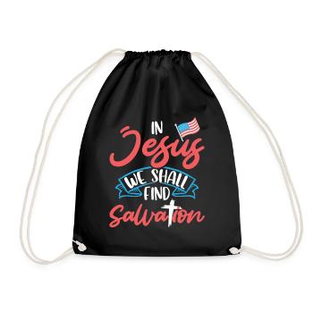 In Jesus Werden Wir Rettung Finden Amerikanische - Turnbeutel - Schwarz - Vorne