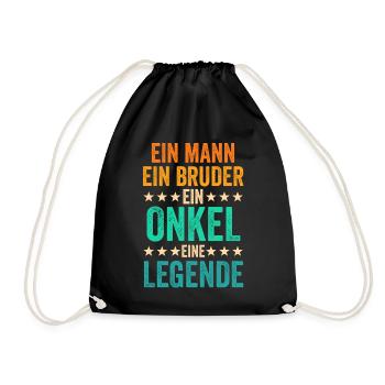 Eine Bruder Eine Onkel Eine Legende - Turnbeutel - Schwarz - Vorne
