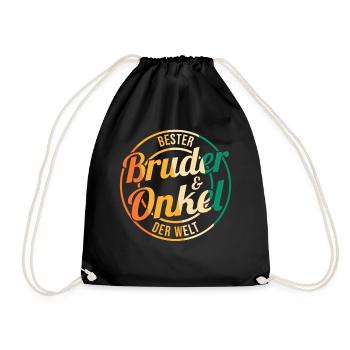 Beste Bruder Und Onkel Der Welt - Turnbeutel - Schwarz - Vorne