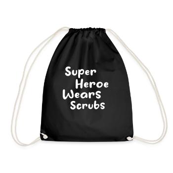 Nursing - Super Heroe Wears Scrubs - Turnbeutel - Schwarz - Vorne