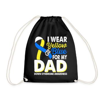 Portez du jaune bleu pour le syndrome de Down de papa - Sac de sport léger - noir - Devant