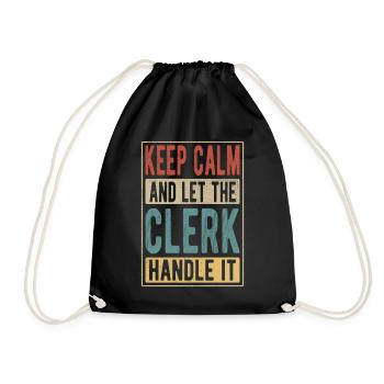 Cadeau rétro du greffier - Sac de sport léger - noir - Devant