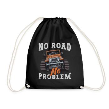 Off-Road Racing No Road No Problem Off Road Race - Drawstring Bag - black - Front