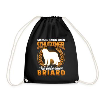 Briard ist mein Schutzengel Berger de Brie - Turnbeutel - Schwarz - Vorne