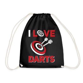 Darts Sport Club, Dartboard, Pfeil Sport Darts - Drawstring Bag - black - Front