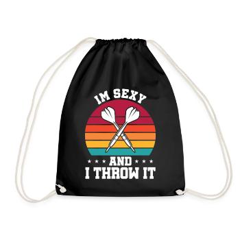 Darts Sport Club, Dartboard, Pfeil Sport Darts - Drawstring Bag - black - Front