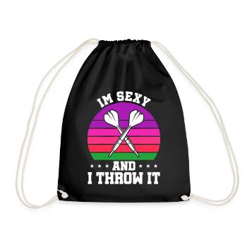 Darts Sport Club, Dartboard, Pfeil Sport Darts - Drawstring Bag - black - Front