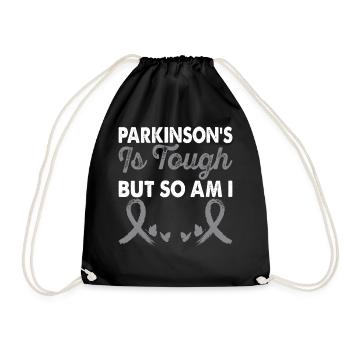 Parkinson's disease is harsh month of the - Drawstring Bag - black - Front