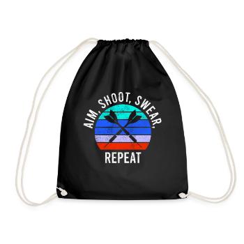 Darts Sport Club, Dartboard, Pfeil Sport Darts - Drawstring Bag - black - Front