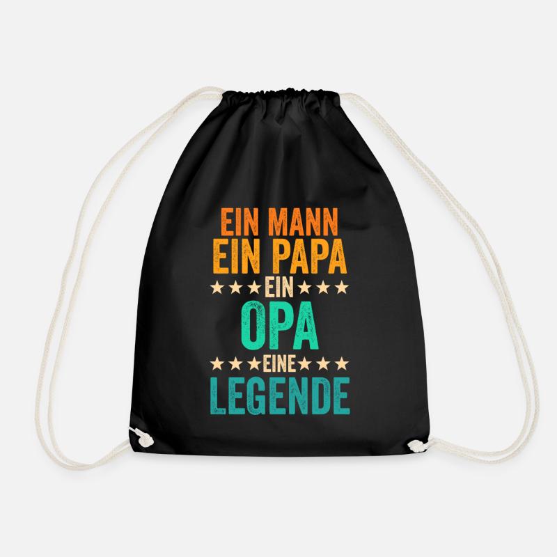Vater Großvater Papa Opa - Turnbeutel - Schwarz