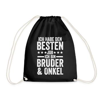 Beste Bruder Und Onkel Der Welt - Turnbeutel - Schwarz - Vorne