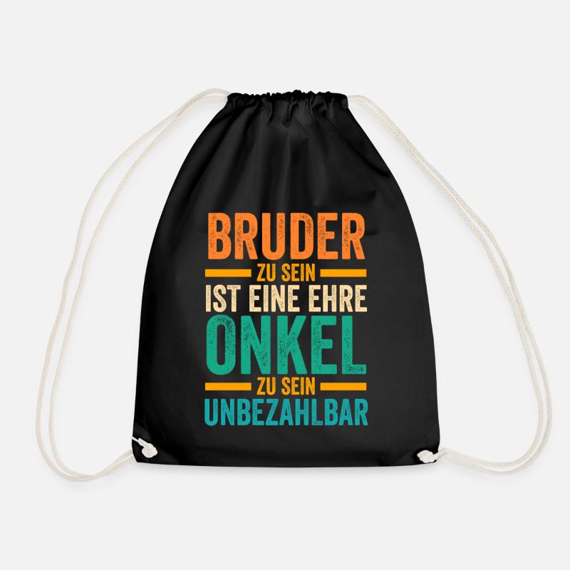 Bruder und Onkel - Turnbeutel - Schwarz