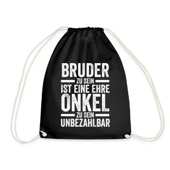 Bruder und Onkel - Turnbeutel - Schwarz - Vorne