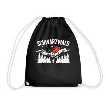Schwarzwald Schwarzwälder Baden-Württemberg - Turnbeutel - Schwarz - Vorne