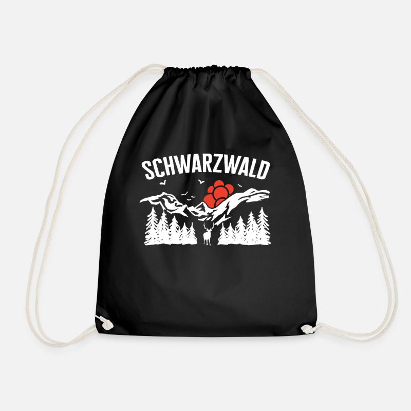 Schwarzwald Schwarzwälder Baden-Württemberg - Turnbeutel - Schwarz