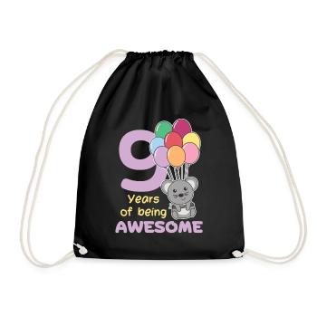 Souris pour les enfants de 9 ans de neuf ans - Sac de sport léger - noir - Devant