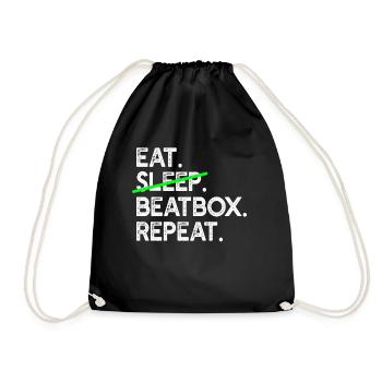 Beatboxer - Eat Sleep Beatbox Repeat - Beatboxing - Sac de sport léger - noir - Devant