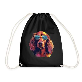Irish Red Setter Hund Hunderasse - Turnbeutel - Schwarz - Vorne