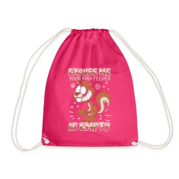 Your Bird Feed Is Empty Squirrel Fuchshörnchen - Turnbeutel - Fuchsia - Vorne