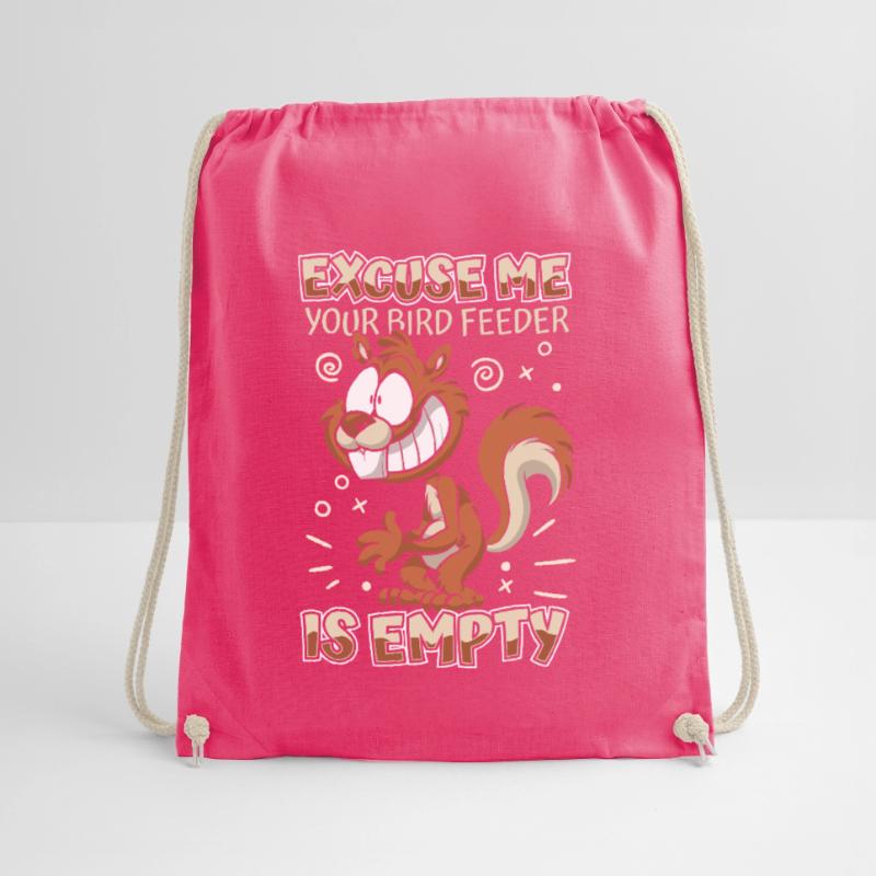 Your Bird Feed Is Empty Squirrel Fox Squirrel Drawstring Bag