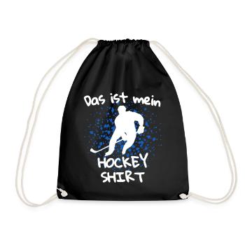 Hockey Spruch - Eishockey Hockey Eishockeyspieler - Turnbeutel - Schwarz - Vorne