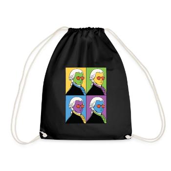 Mozart Musique classique Compositeur de musique - Sac de sport léger - noir - Devant