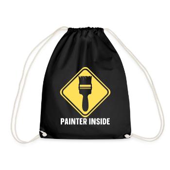 Painter Inside Craftsmanship Paint Brush Painting - Turnbeutel - Schwarz - Vorne