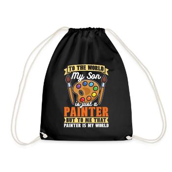 Peintre au monde Mon fils n’est qu’une peinture - Sac de sport léger - noir - Devant