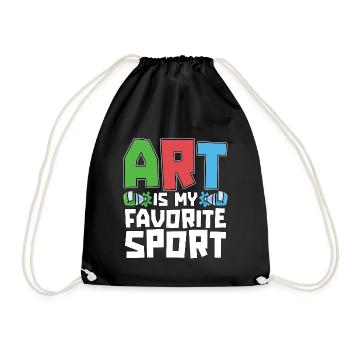 Painter Art Is My Favorite Sport Loves Paint Brush - Drawstring Bag - black - Front