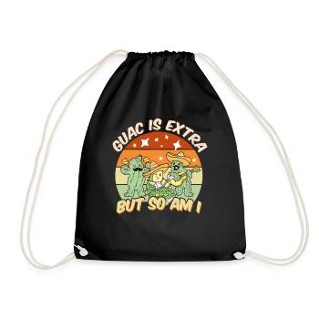 Avocado Guacamole Mexican Mexico Latino - Drawstring Bag - black - Front
