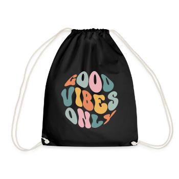 Good Vibes Only - Turnbeutel - Schwarz - Vorne