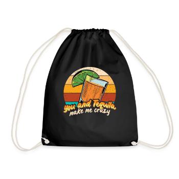 Tequila Alcohol Mexican Mexico Latino - Drawstring Bag - black - Front