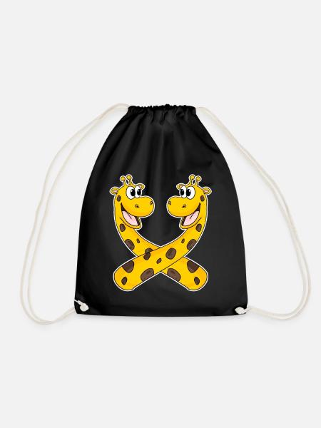 Giraffen Giraffe - Turnbeutel - Schwarz