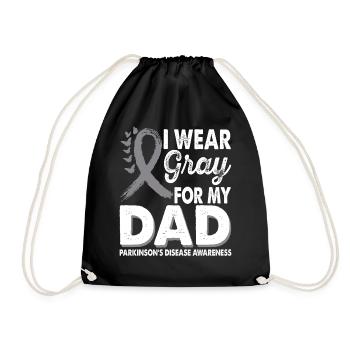 Wear gray for the month of enlightenment about - Drawstring Bag - black - Front