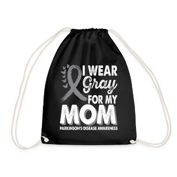 Wear gray for the month of enlightenment about - Drawstring Bag - black - Front