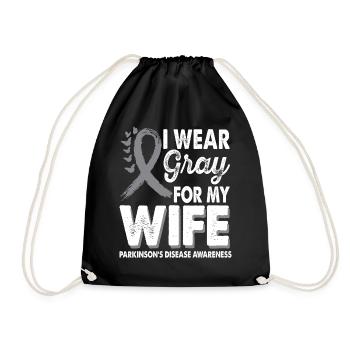 Wear gray for the month of enlightenment about - Drawstring Bag - black - Front