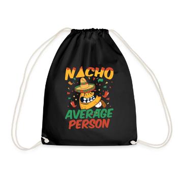 Nacho Salsa Dip Mexikanisch Mexiko Latino - Turnbeutel - Schwarz - Vorne