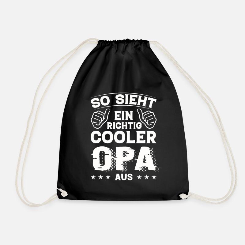 Opa Opa Geburtstag Opa Sprüche Bester Opa - Turnbeutel - Schwarz