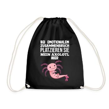 Axolotl - Turnbeutel - Schwarz - Vorne