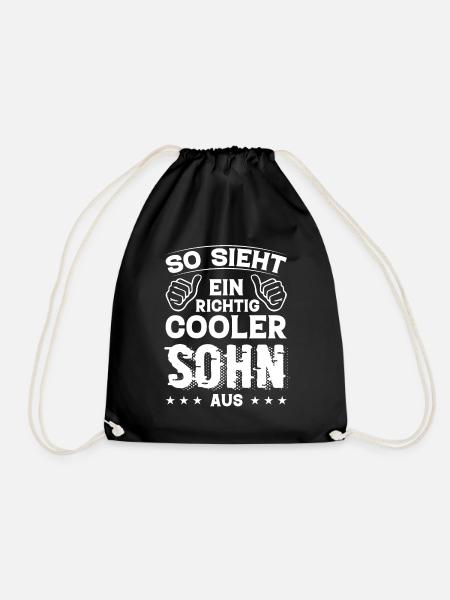 Sohn Sohn Geburtstag Sohn Sprüche Bester Sohn - Turnbeutel - Schwarz