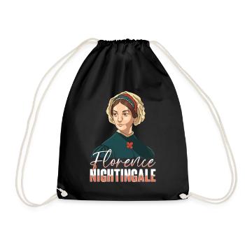 Krankenschwester Florence Nightingale Medizinische - Turnbeutel - Schwarz - Vorne