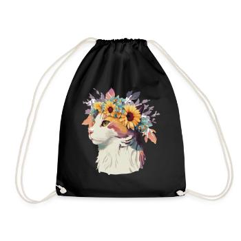 Mignon turc Van Cat Tournesol Race Pet Kitte - Sac de sport léger - noir - Devant