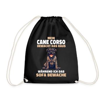 Cane Corso Italiano Hund - Turnbeutel - Schwarz - Vorne