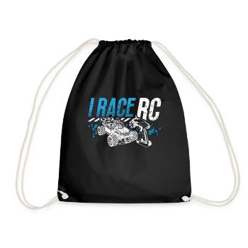 RC Model Racing I Race RC Remote Controlled Car - Drawstring Bag - black - Front