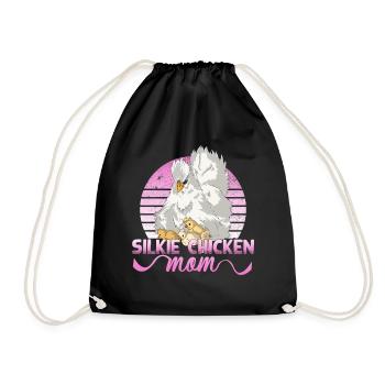 Silkie Poulet Maman Poulet Soyeux Poulet Maman Poulet - Sac de sport léger - noir - Devant