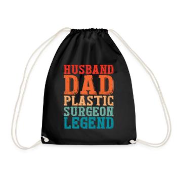 Husband Father Plastic Surgeon Surgical - Drawstring Bag - black - Front