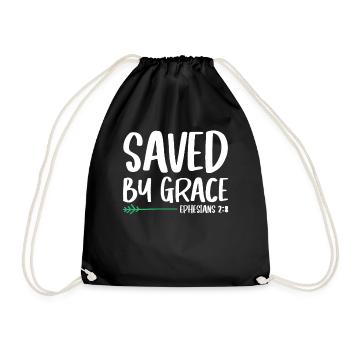 Sauvé par la grâce Bible Verset Chrétien - Sac de sport léger - noir - Devant